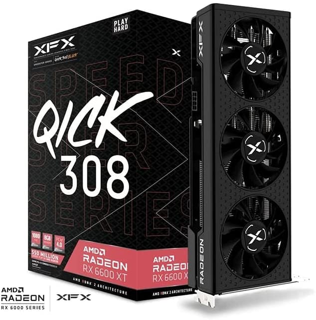 XFX Speedster QICK308 Radeon RX 6600 XT Black Gaming Graphics Card