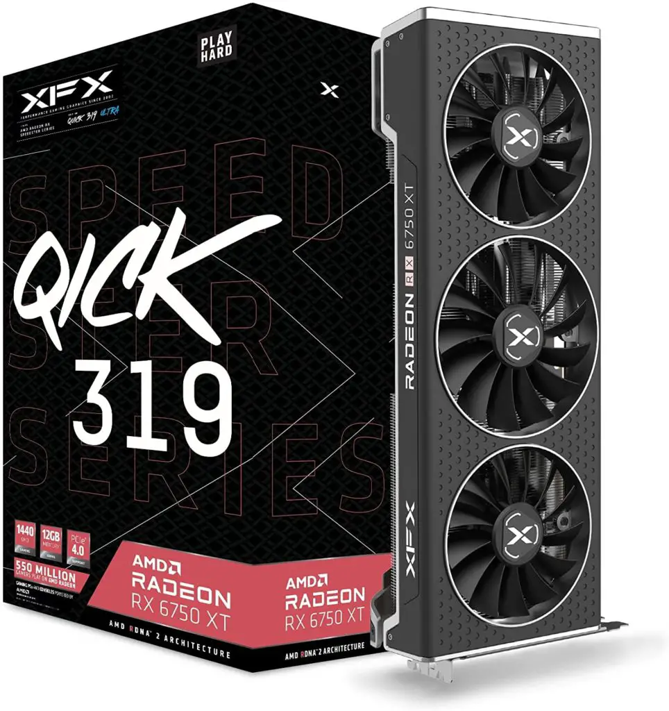 XFX Speedster MERC319 Radeon RX 6750XT Black Gaming Graphics Card
