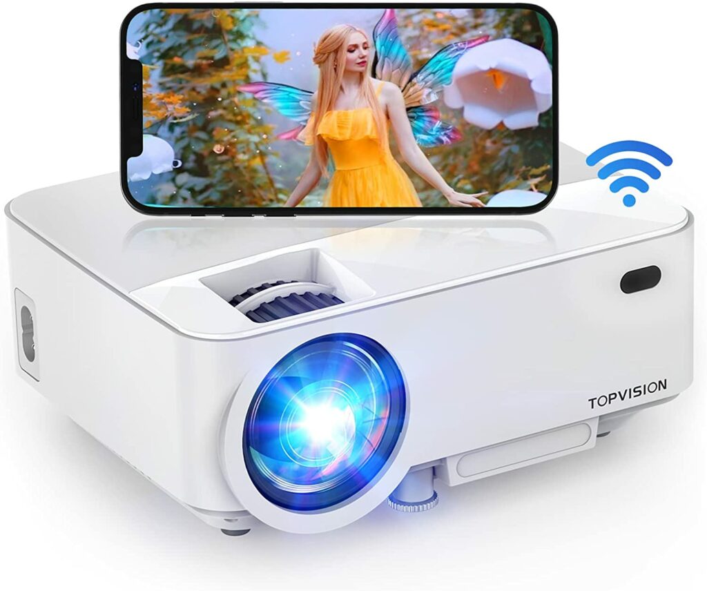 TOPVISION 4000LUX Outdoor Movie Projector with Screen Mirroring