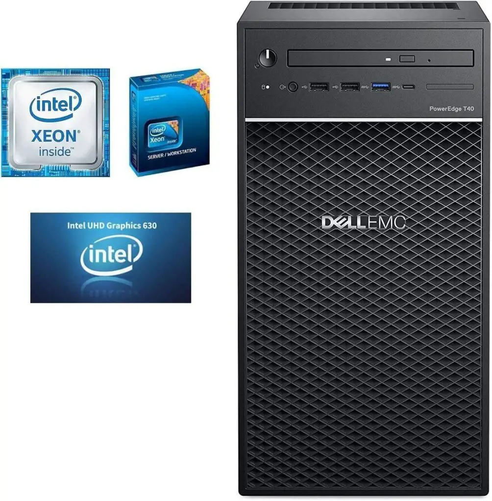 Dell PowerEdge T40 Server, BTX Intel Xeon E-2224G 3.5GHz