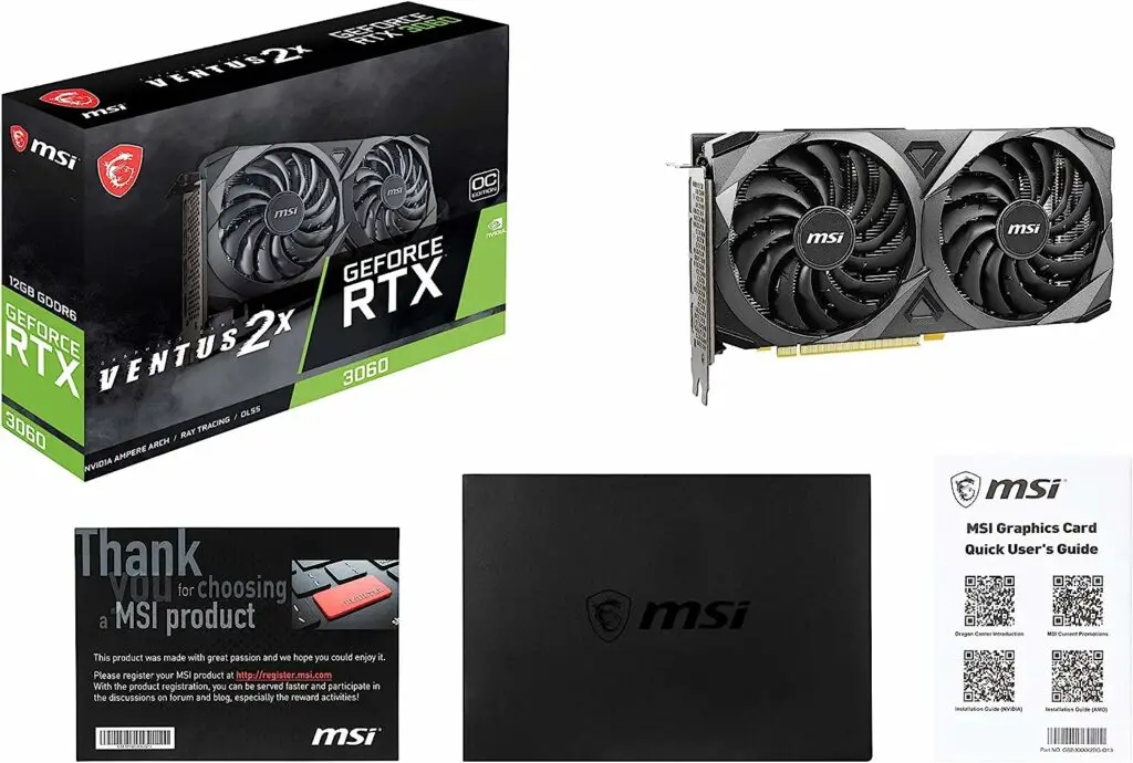 MSI Ventus RTX 3060 12GB Best Budget GPU For Ryzen 5 5600G